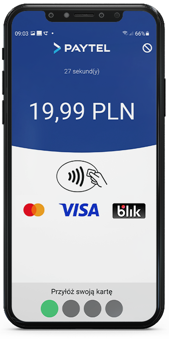 Poproś o przyłożenie karty płatniczej